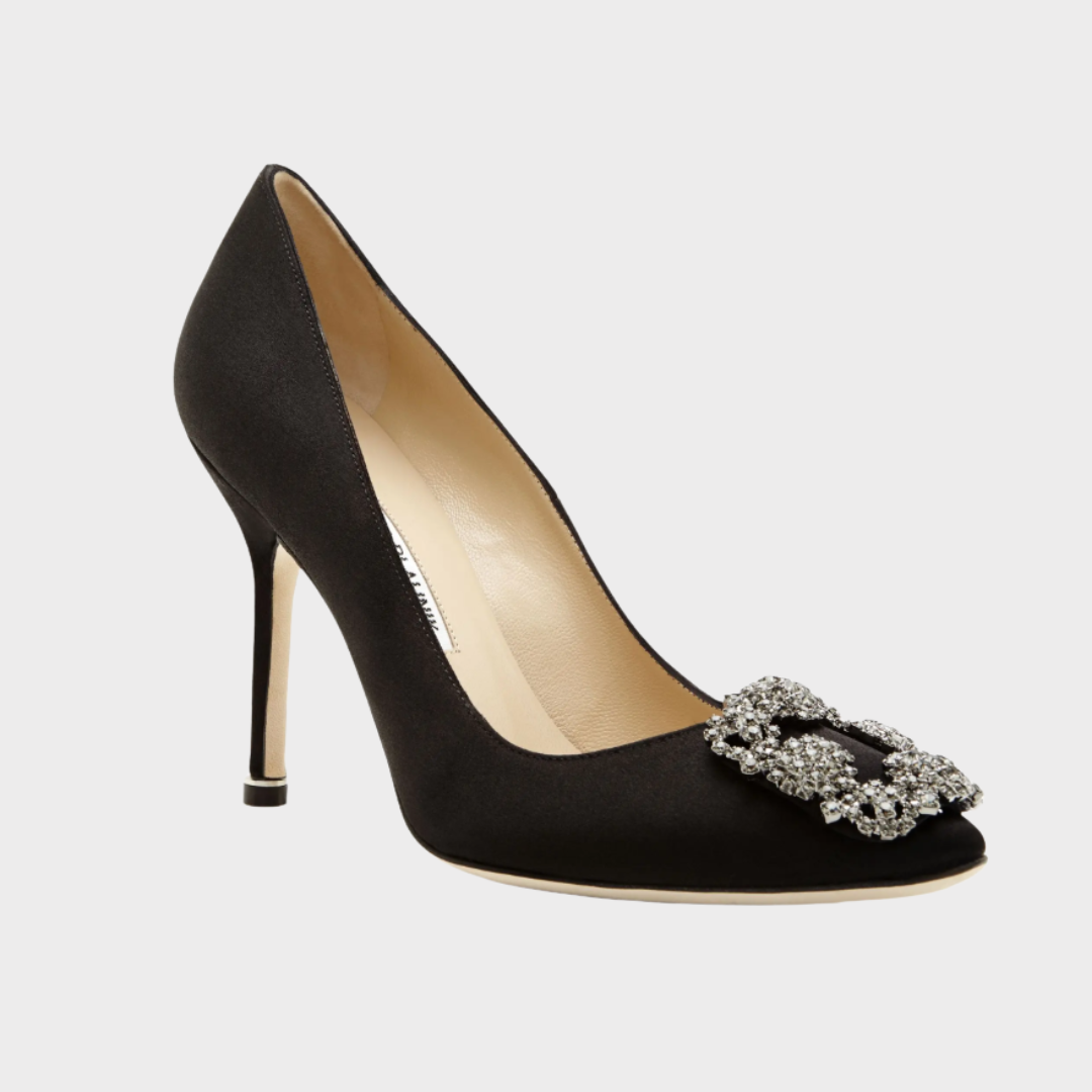 Manolo Blahnik Hangisi Jewel Buckle Pumps